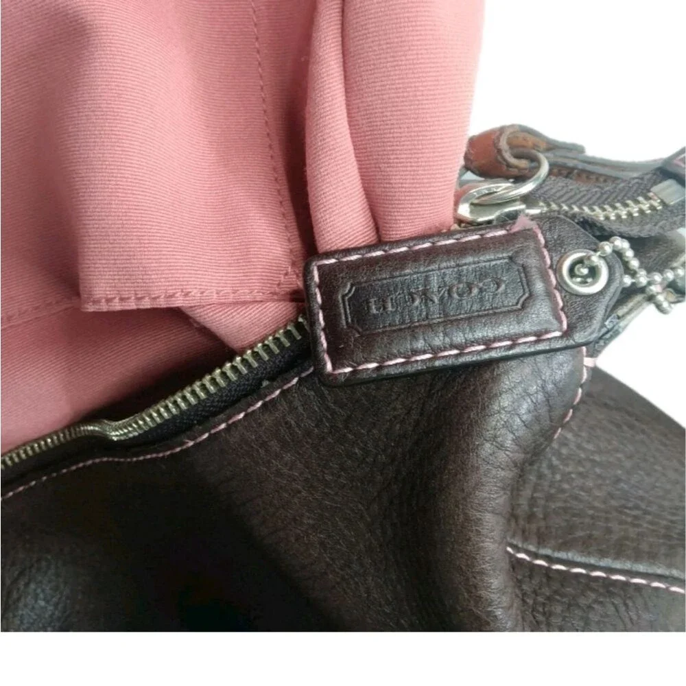 Coach Chelsea Leather Shoulder Bag 8E98 Brown Hobo Y2K